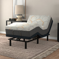 12" Copper-Gel Memory Foam Mattress + Head & Foot Adjustable Base - Twin XL